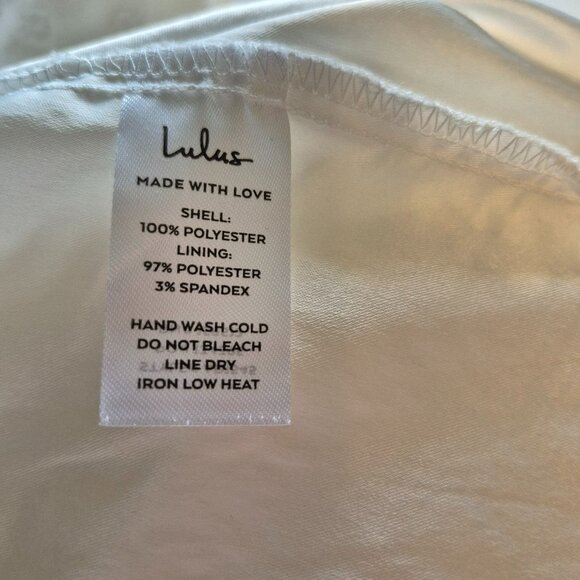 NWT Lulus White Swiss Dot Maxi Dress Size Large - Picture 13 of 14